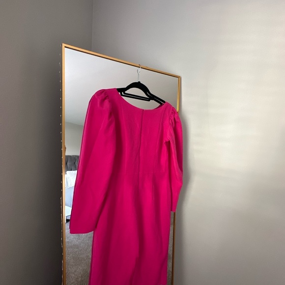 Hot Pink Pencil Midi Dress - Picture 8 of 8